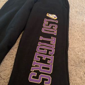 LSU Tigers black sweatpants - size medium